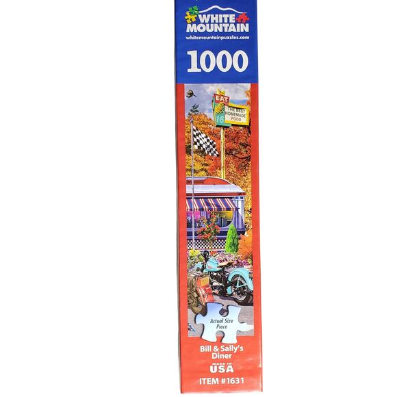 White Mountain Bill & Sally's Diner 1000 Piece Puzzle #1631 24inx30in Pre-Owned - Picture 7 of 7